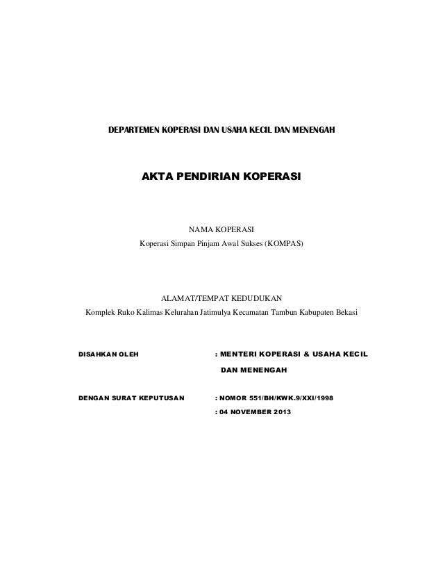 Contoh Business Plan Koperasi - Hontoh