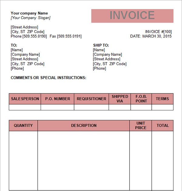 Contoh Invoice Jasa Doc - Surat Box