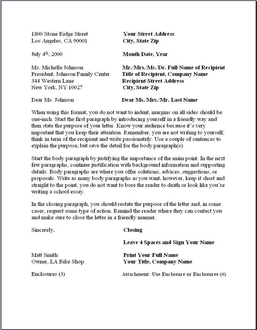 Your organization has just been awarded several large marketing contracts. Business Letter Format Formal Writing Sample Template Layout