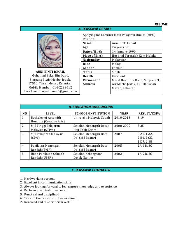 Contoh Cover Letter Kerja Kerajaan - Rumamu di