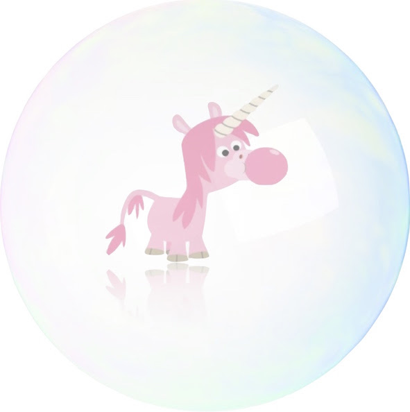 Unicorn in bubble