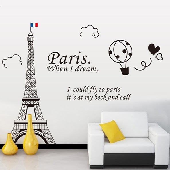 Stiker Dinding Paris - Stiker Dinding Murah