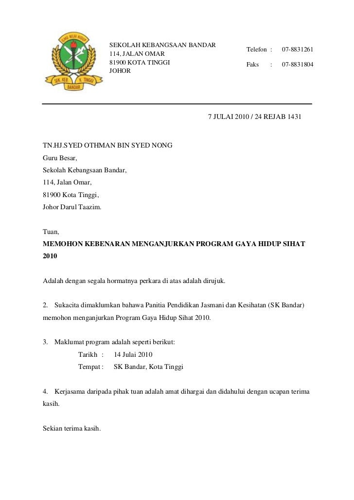 Contoh Surat Rasmi Kebenaran - Contoh Z