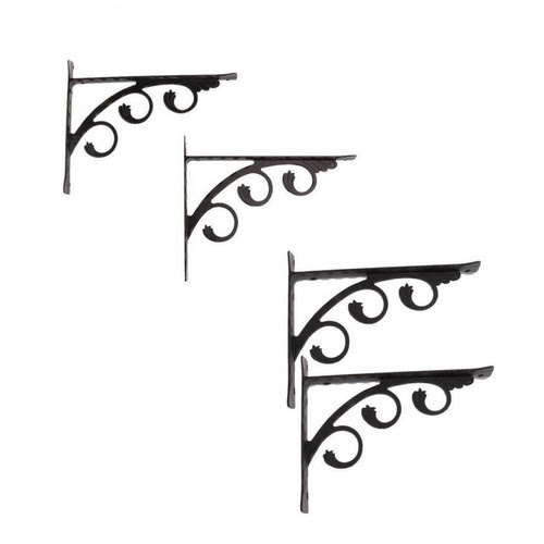 Clean and elegant home office in dark colors and light decor. Home Decor Set 4 European Style L Shaped Wall Mounted Shelf Bracket Hanging Holder Shelves