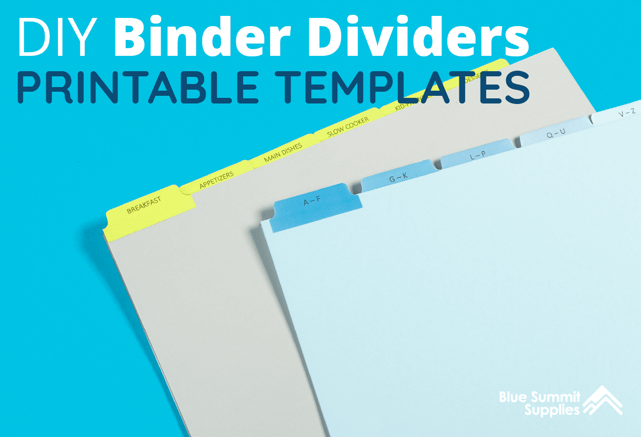 Organize sales records or monthly reports quickly and professionally with tablet of contents dividers from office depot & officemax. Diy Binder Dividers Free Printable Templates