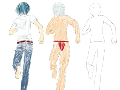 画像をダウンロード 走る 後ろ姿 イラスト 男 187163