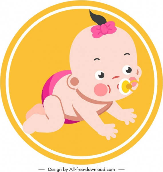10 Ide Gambar Kartun Bayi Baru Lahir  Vektor Soho Blog s