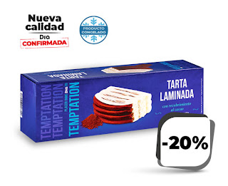 Tarta laminada de nata y chocolate, Dia Temptation 515g