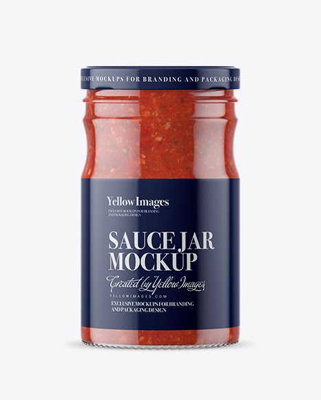 Download Free PSD Mockup Clear Glass Jar with Meat Sauce Mockup ...