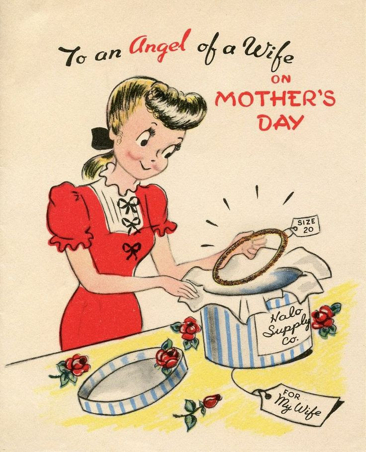 Classic Antique Mother's Day Card depicting Happy Mom.