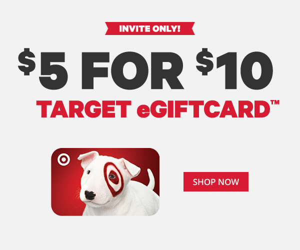 $5 for $10 Target eGiftCard