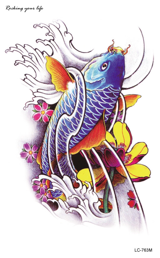 Lc743s 763m Body Art Large Tattoo Sticker Halloween 