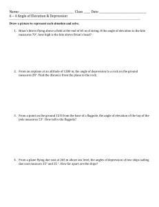 28 Angles Of Elevation And Depression Worksheet With Answers