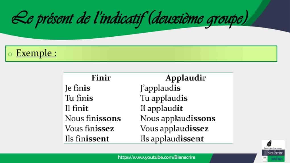 Exemple De Verbe Du 2ème Groupe - Exemple de Groupes