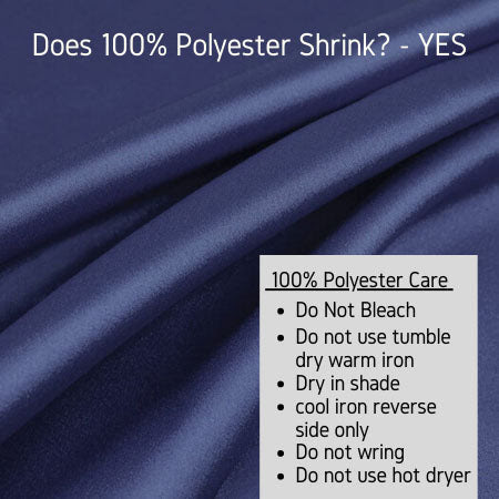 In addition, any dyed clothing or linen that has been dyed a dark colour can bleed in a hot wash, so cold water is recommended to keep colour intensity. Does 100 Polyester Shrink How To Care Your Polyester Aanyalinen