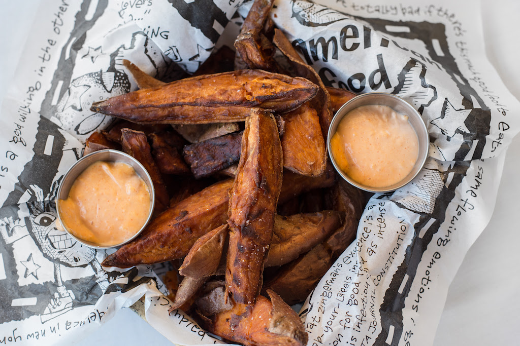 And it's actually pretty mild as far as hotness, just loaded with flavor. Sea Islands Sweet Potato Fries Possibly The Best