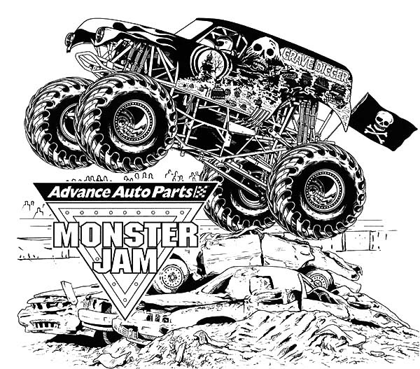 Grave Digger Coloring Pages - amigosdelabuenacomida