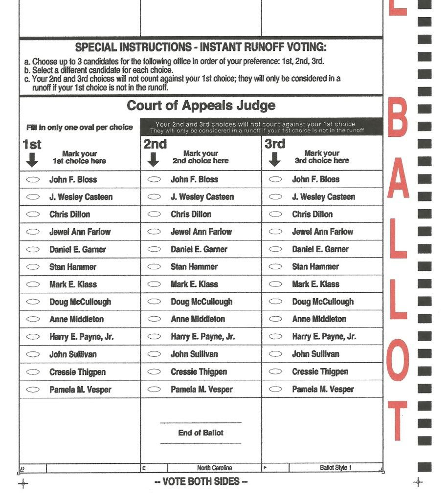Important 2010 NC Election Dates and Sample Ballots 