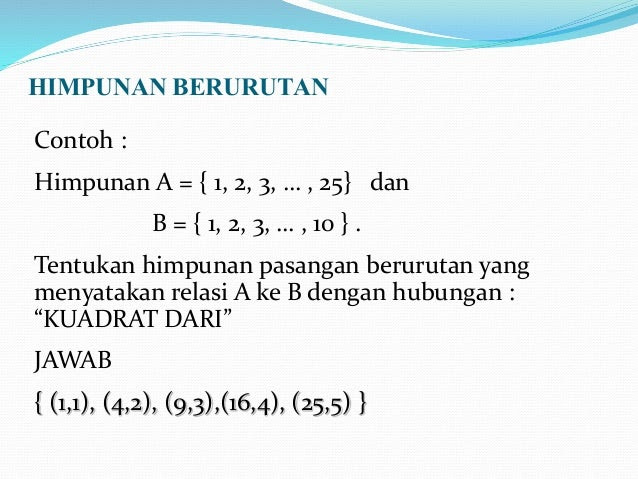 Contoh Fungsi Himpunan Pasangan Berurutan - Temblor En