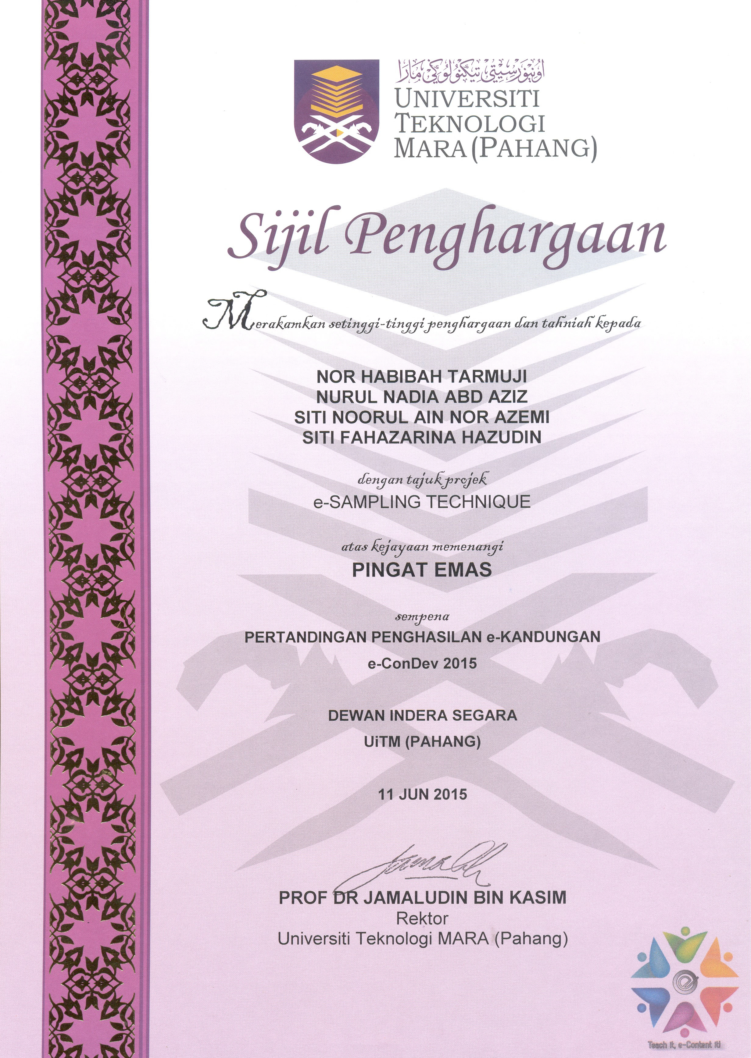 Pusat sumber sk hijrah badong daro. Awards 2015 Www Nadiaaziz Com