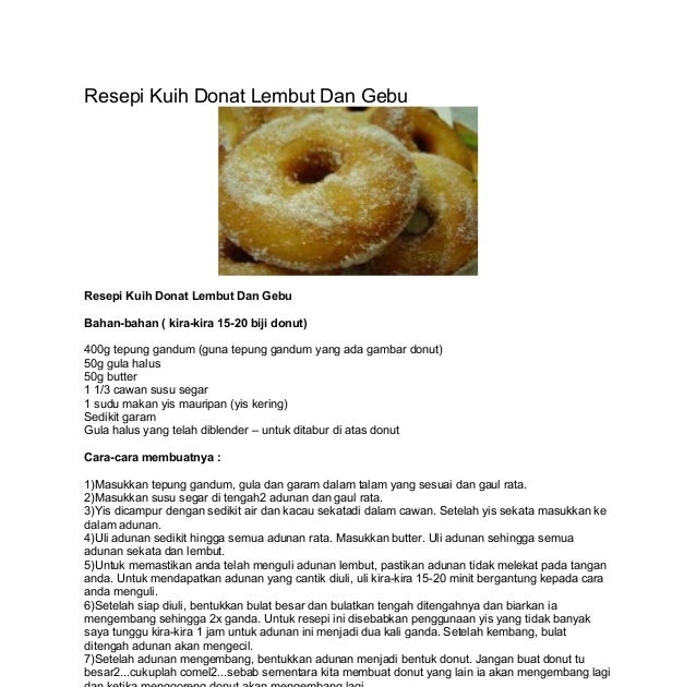 Resepi Donut Guna Tepung Kek - copd blog w