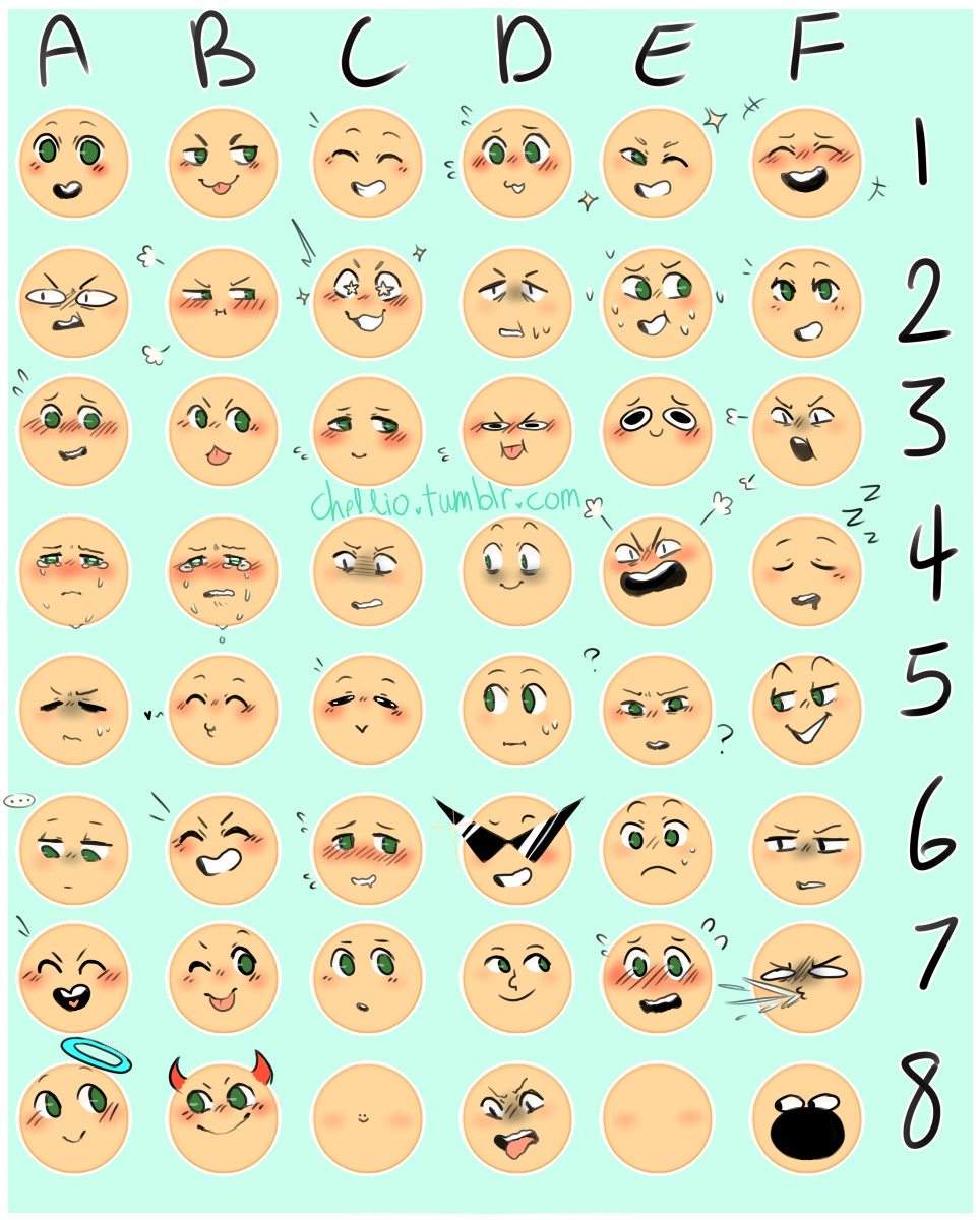 Images Of Facial Expression Chart Reference Anime Facial Expressions