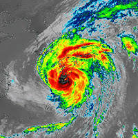 typhoon reaching Japan