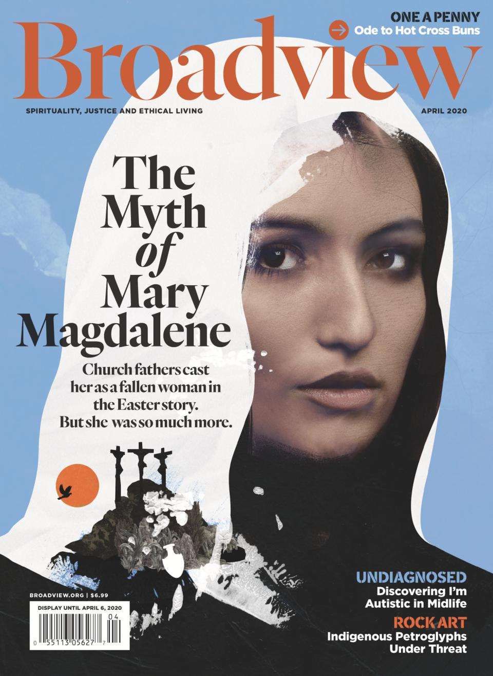 Front cover image of Broadview Magazine, featuring a depiction of Mary Magdalene.