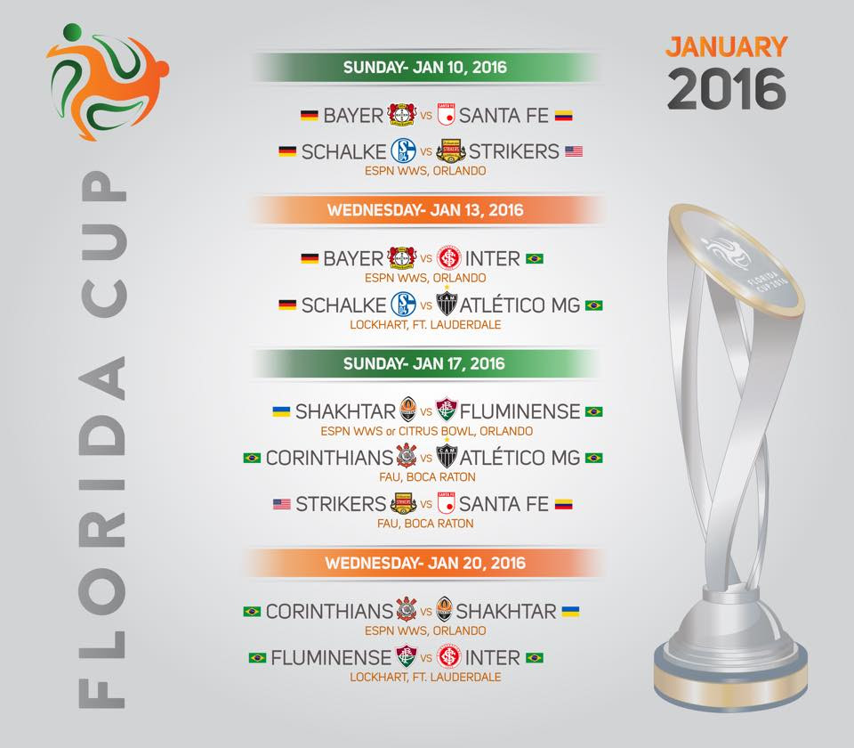 Arsenal v inter, everton v millonarios. Strikers To Participate In 2016 Florida Cup Nasl