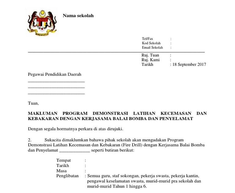 surat rasmi bagi pihak