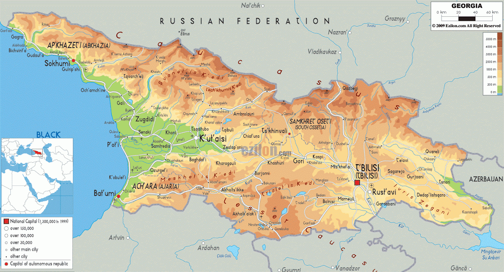 Muntii Caucaz Harta | Harta