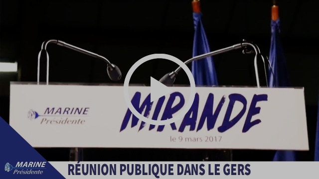 Réunion publique de Marine Le Pen à Mirande (32) I Marine 2017