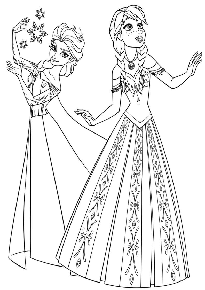 A subreddit for fans of the elsa x anna (or 'elsanna') pairing from disney's frozen. Kolorowanka Kraina Lodu Elsa I Anna Obrazek Do Wydruku Nr 1