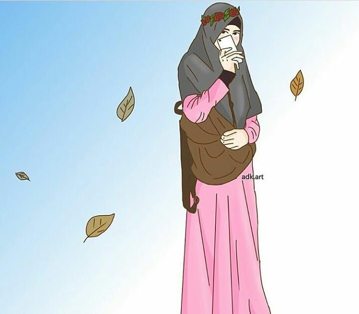 45+ Gambar Kartun Hijab Gaul