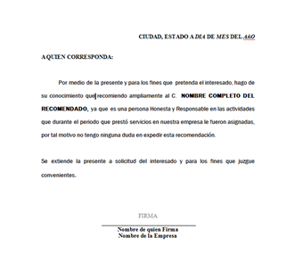 Carta De Buena Conducta Word - Sample Site l