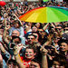 Gerry Adams, head of the Sinn Fein, greeted supporters of same-sex marriage at Dublin Castle on Saturday. The referendum was passed with 62 percent of votes.