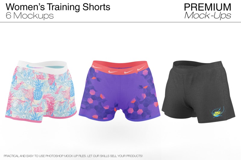 Download Download Ladies Training Shorts Mockup Pack PSD Mockup - Download Ladies Training Shorts Mockup ...