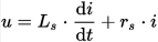 Equation de l'inductance en série avec une résistance