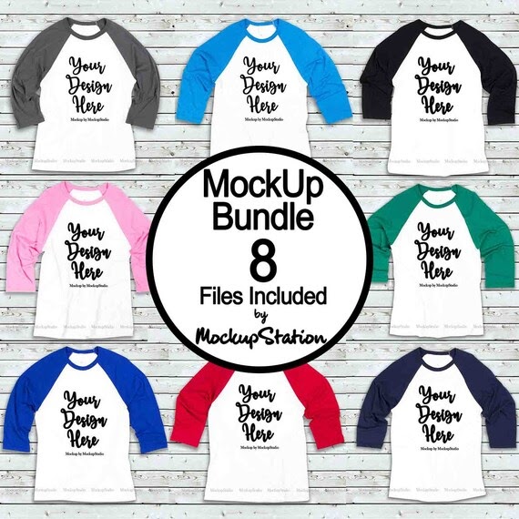Download Free Bella Canva 3200 Raglan Mockup Bundle 8 Baseball Tee (PSD) - Download Free Bella Canva 3200 ...