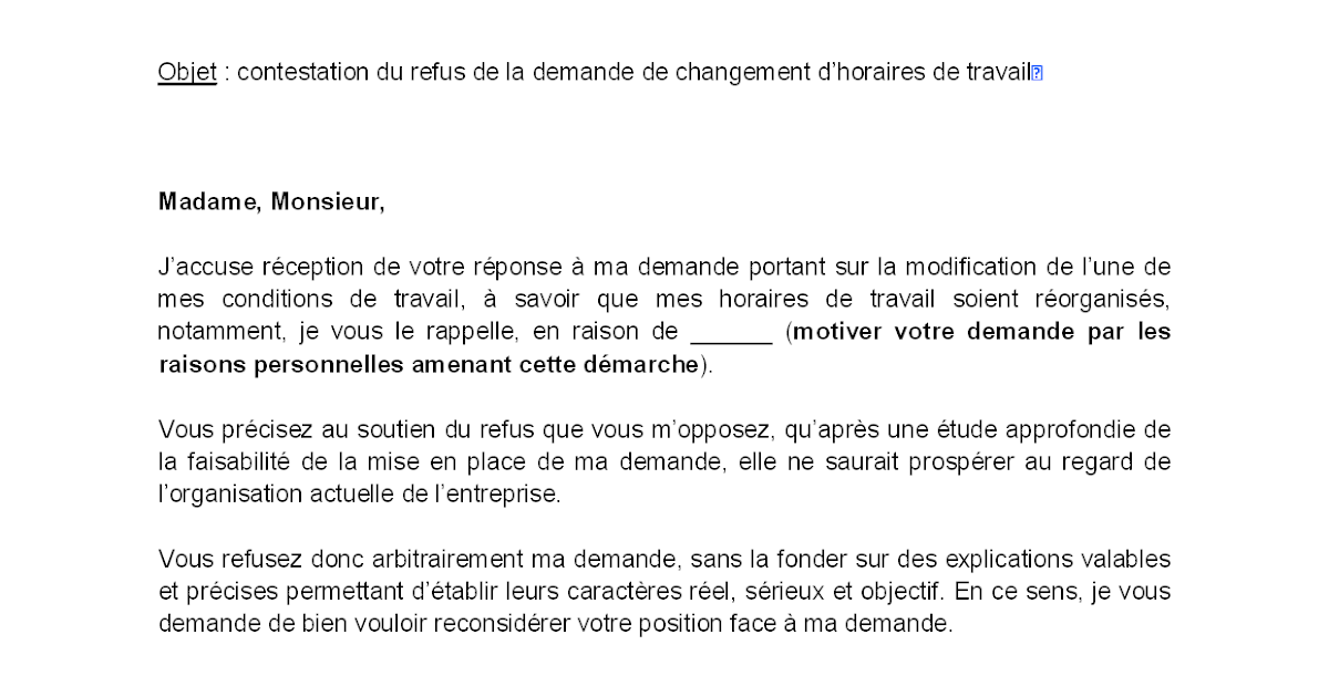 lettre de modification