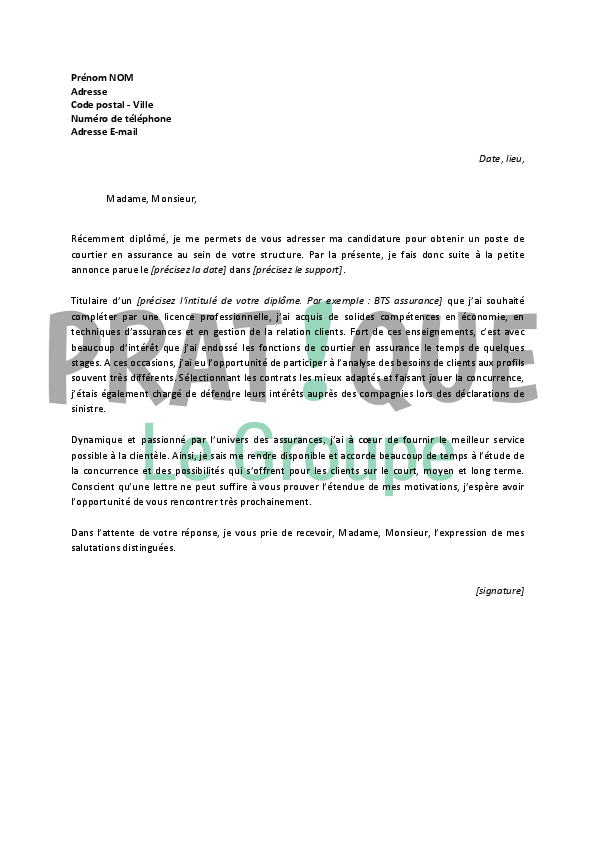 Lettre De Motivation Pour Un Emploi En Mairie  Job Application Cover