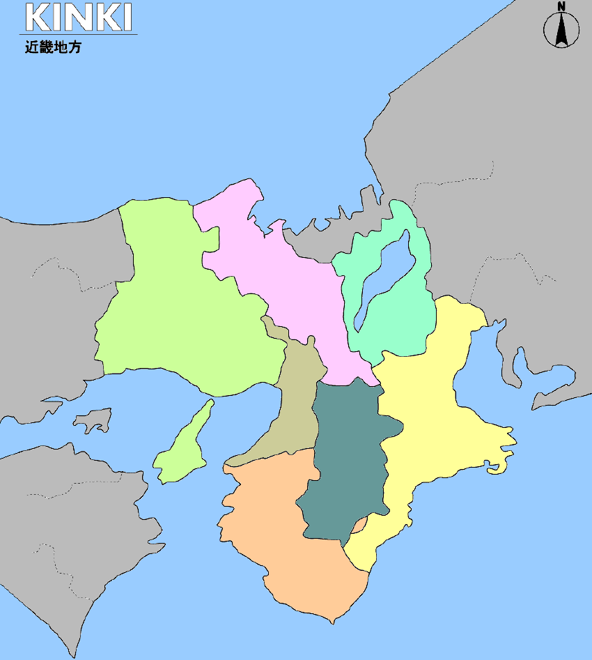 子供向けぬりえ 最高の日本 地図 近畿地方