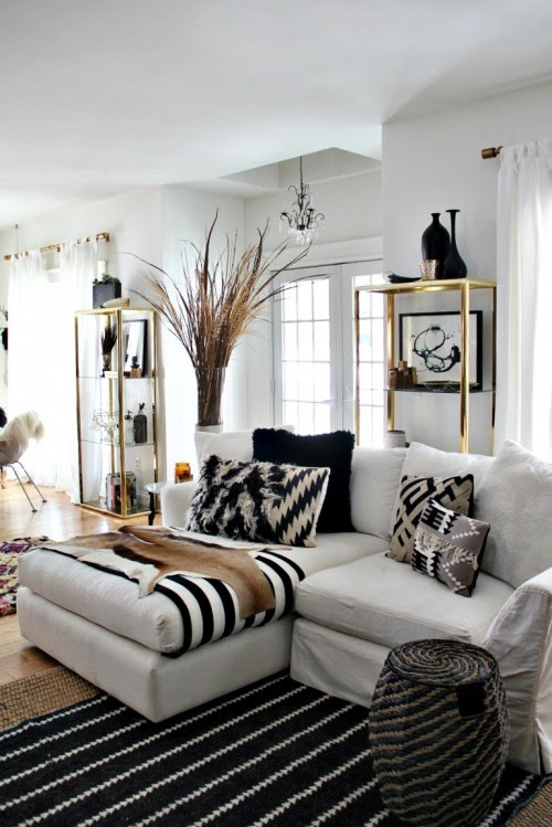 The grey is masculine while a soft gold. 48 Black And White Living Room Ideas Designs Decoholic