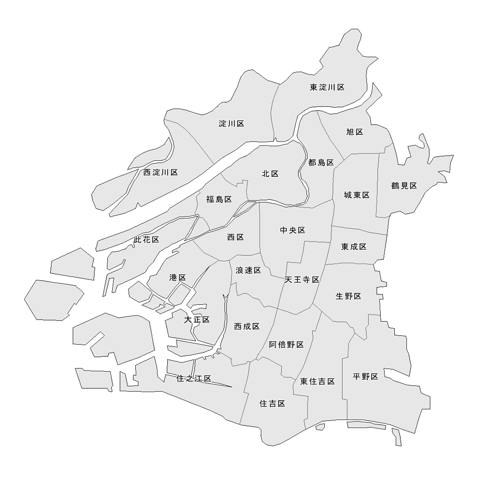すべての動物の画像 50 素晴らしい大阪 地図 イラスト フリー