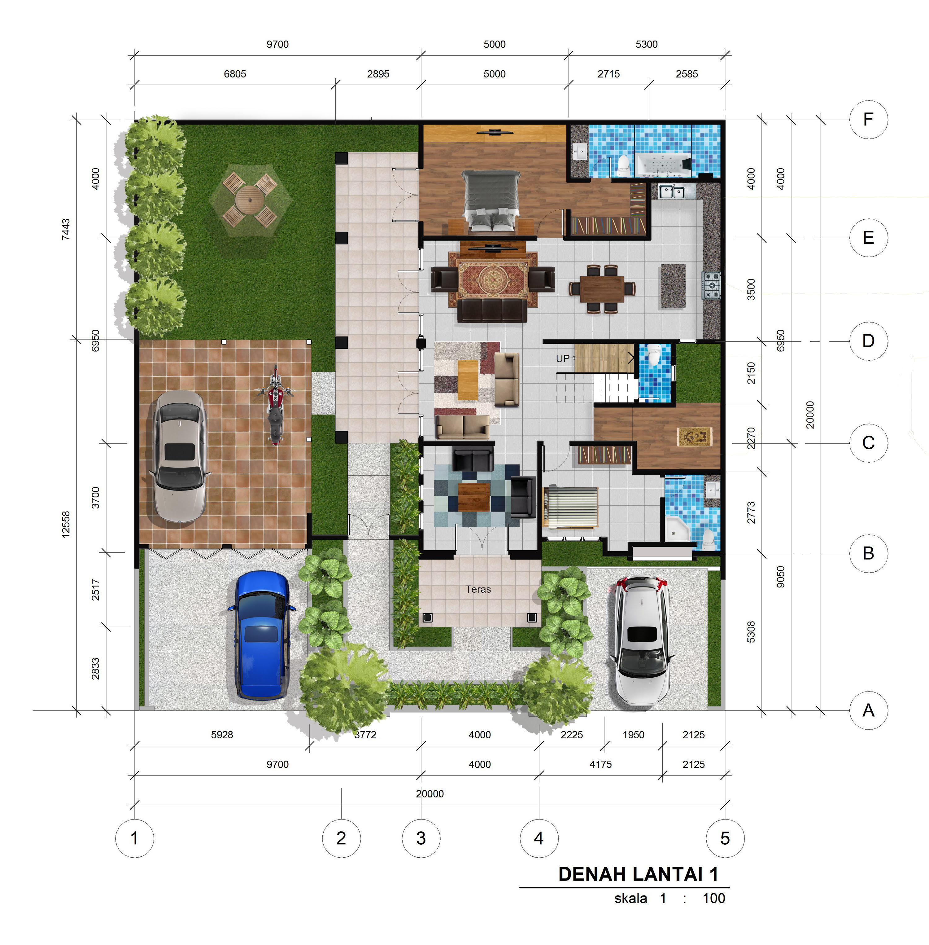  Denah  Rumah  Ukuran 15 X 20 Top Rumah 