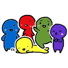 完了しました 5人組 イラスト 5人組 男子 イラスト