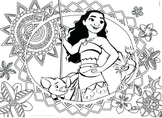Princess Moana Coloring Pages Coloring And Drawing
