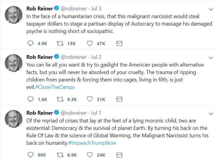 Rob Reiner tweets One