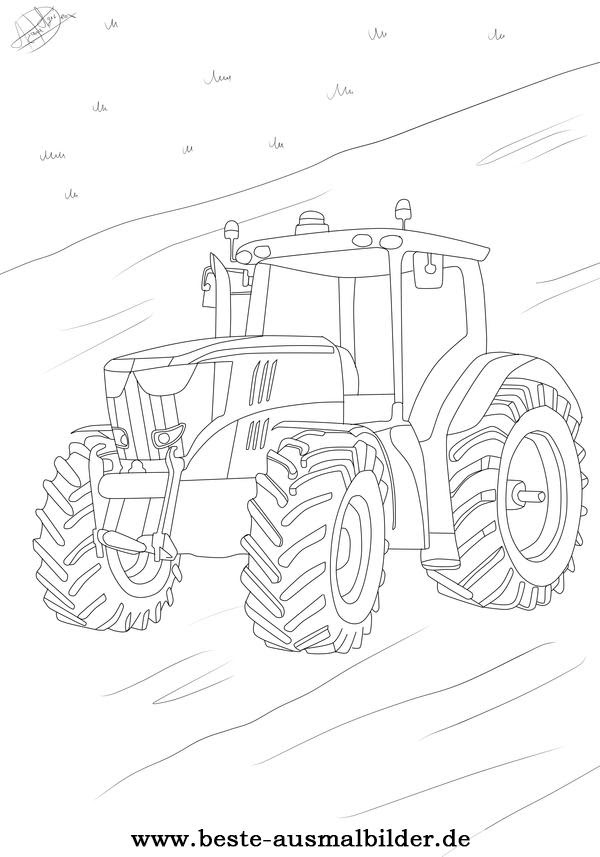 Wenn es darum geht, das kind sich möglichst selbstständig ausprobieren zu lassen, ist malen & ausmalen immer noch die erste wahl unter den freizeitbeschäftigungen. Traktor Ausmalbild Ausmalbilder Von Autos Und Fahrzeugen Fur Kinder