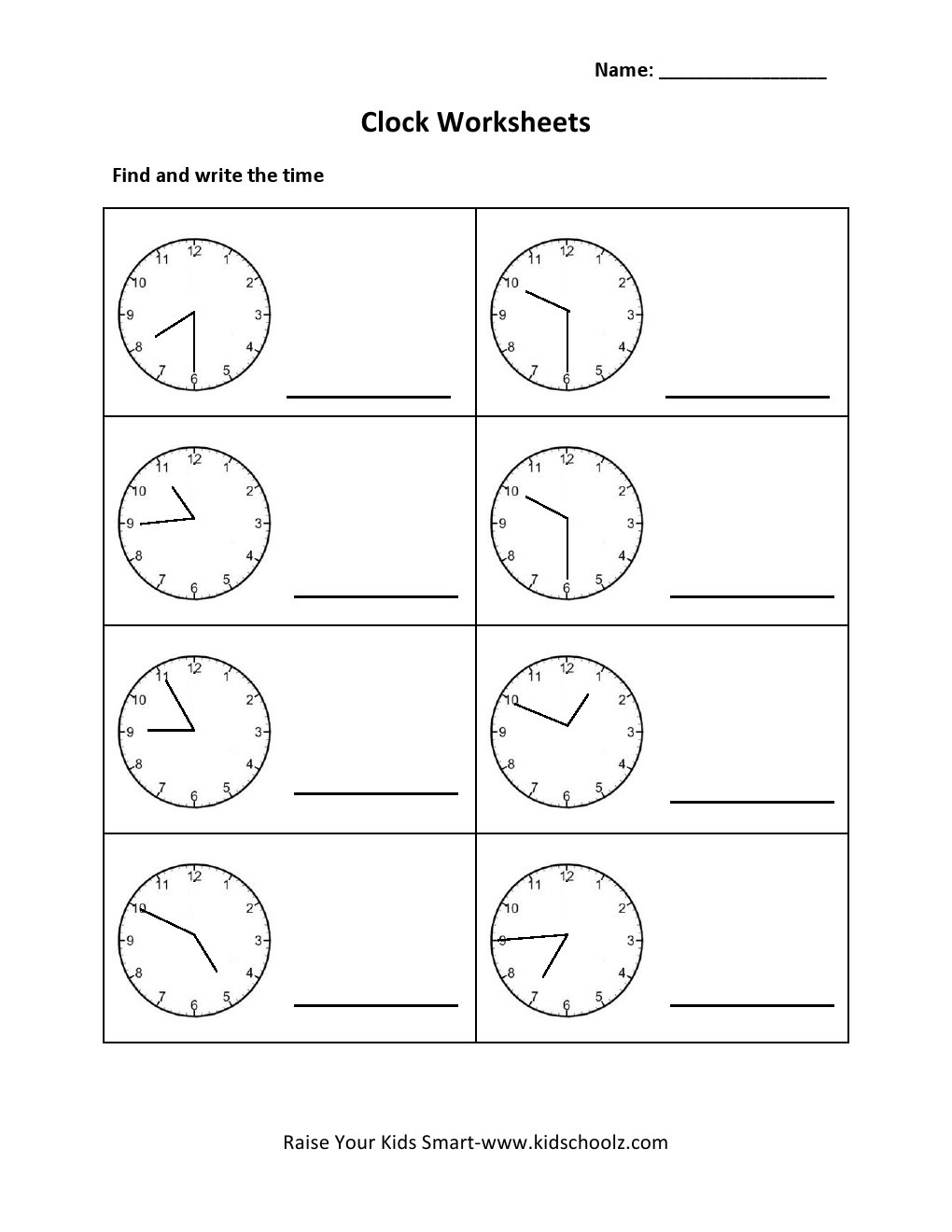 Our english worksheets for year 3 cover the whole syllabus including our year 3 alphabet worksheets , poetry and year 3 grammar worksheets to help prepare your child for any year 3 english tests they may have. Grade 2 Clock Worksheet 3 Kidschoolz